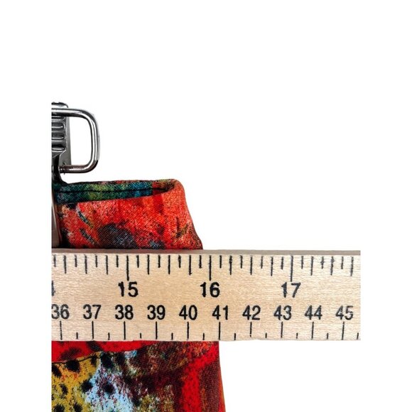 (NWT) Soft Surroundings Straight leg Ankle pants M red watercolor - Picture 5 of 10